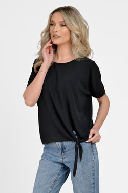 Natalee Fashion Bluză Bluza negru casual lejera Arianthe