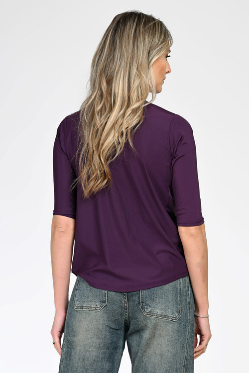 Bluză petrecută mov dama Larisa Natalee