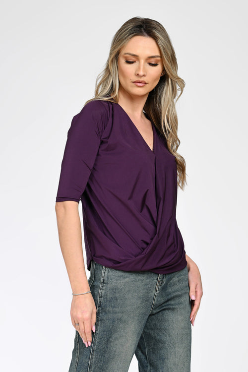 Bluză petrecută mov dama Larisa Natalee