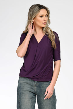 Bluză petrecută mov dama Larisa Natalee