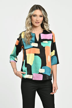 Natalee Fashion Bluză Bluză tip cămașă multicolor Aurora