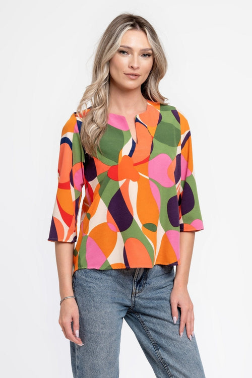 Natalee Fashion Bluză Bluza tip camasa multicolor Ileana
