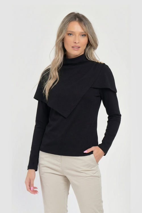 Bluză tip helancă Narcisa cu design petrecut Natalee