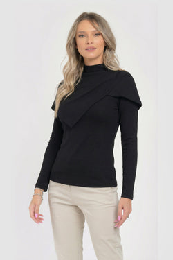 Bluză tip helancă Narcisa cu design petrecut Natalee