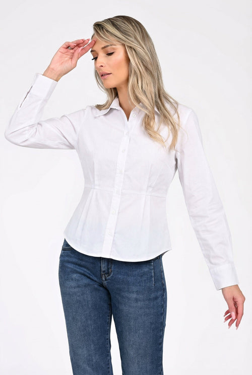 Cămașă damă albă office Andreea Natalee