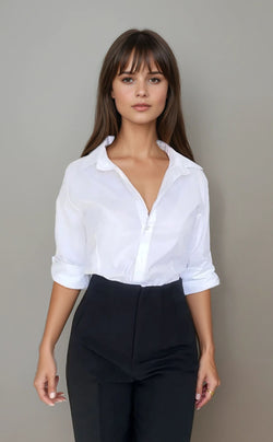Cămașă damă elegantă alba Vera Natalee Fashion
