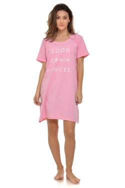 Natalee Fashion Pijamale Dama Camasa roz Good Morning Princess