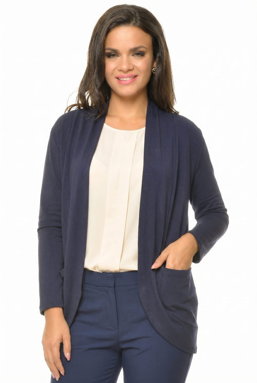 Cardigan dama bleumarin Ariyah Natalee Fashion