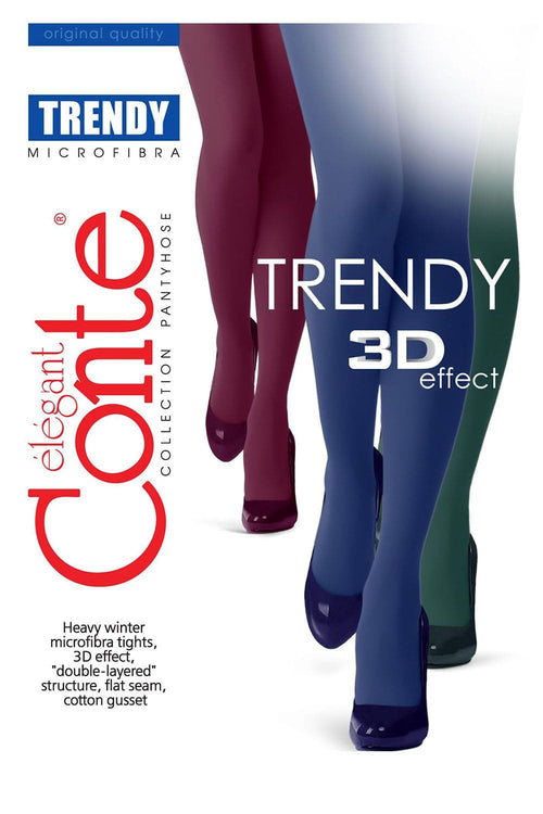 Conte Elegant Ciorapi groși Ciorap Gros din Microfibră cu Efect 3D Trendy 150 Den
