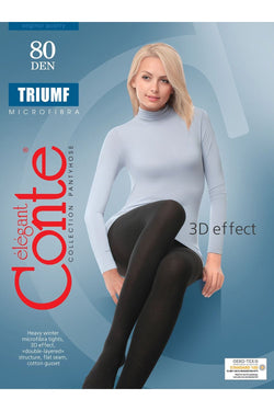 Natalee Fashion Ciorapi dama Ciorap Gros din Microfibră cu Efect 3D Triumf 80 Den