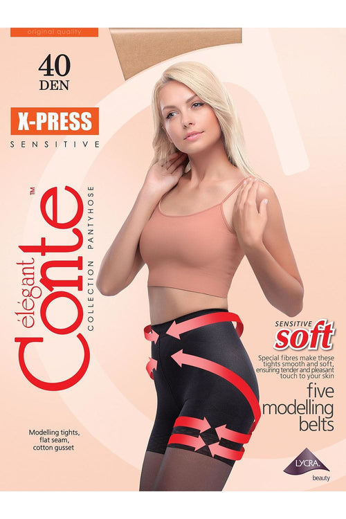 Conte Elegant Ciorapi dama Ciorap Modelator cu Efect de Push-Up X-press 40 Den