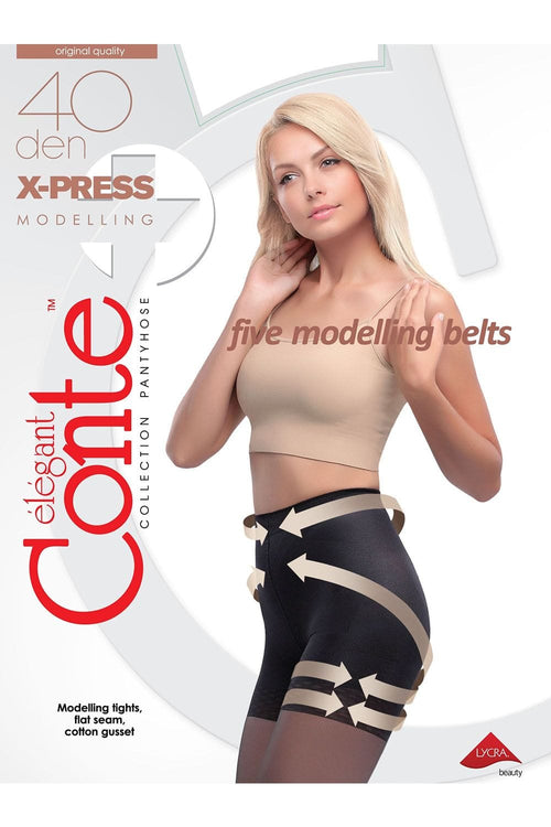 Conte Elegant Ciorapi modelatori Ciorap Modelator cu Efect de Push-Up X-press 40 Den (Ambalaj nou)