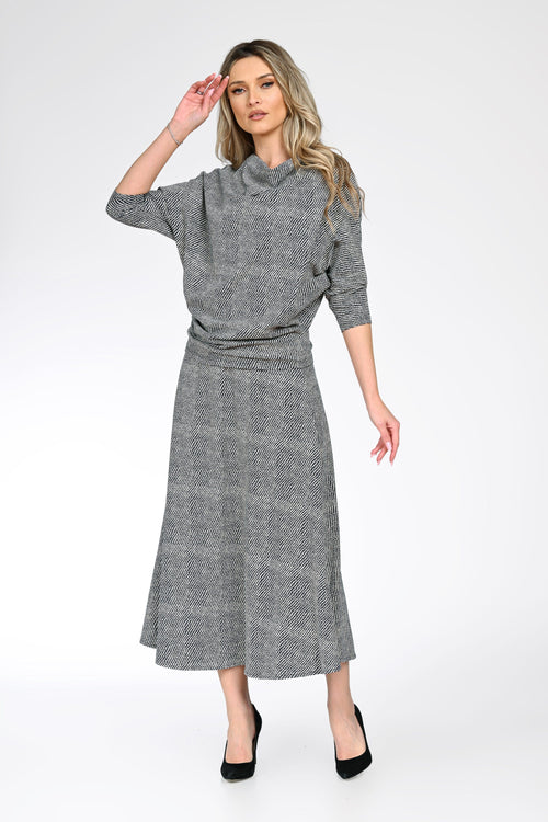 Compleu din bumbac cu elastan dama Mirela Natalee Fashion