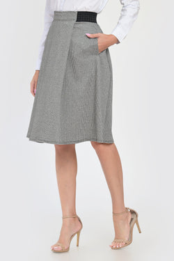 Fusta dama alb & negru Aronia Natalee