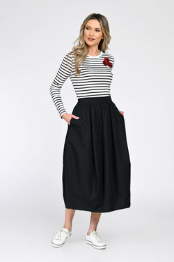 Fusta Eranthe baloon style neagra Eranthe