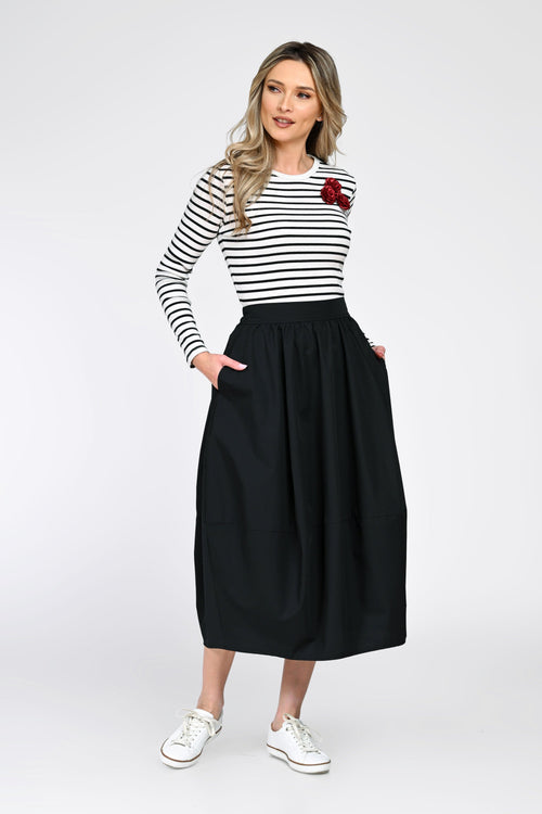 Fusta Eranthe baloon style neagra Eranthe