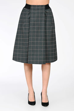 Fustă midi cu carouri dama Adelina Natalee