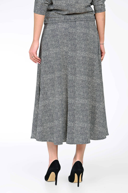 Fustă midi din bumbac cu elastan dama Roxana Natalee