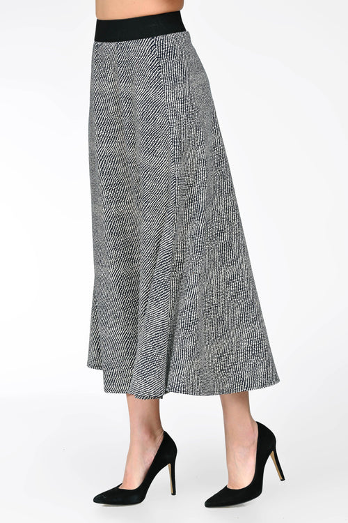 Fustă midi din bumbac cu elastan dama Roxana Natalee