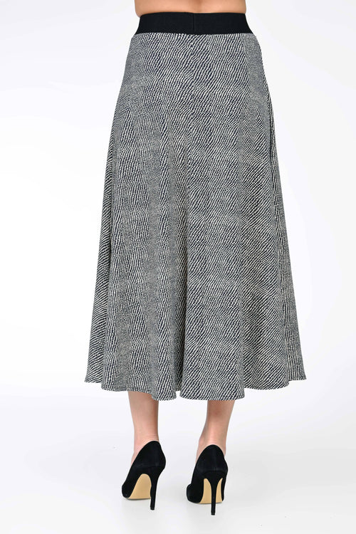 Fustă midi din bumbac cu elastan dama Roxana Natalee