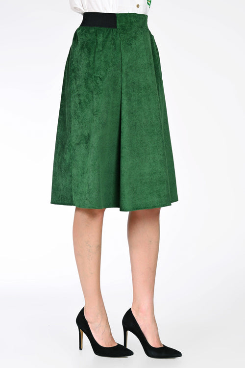 Fustă midi din raiat cu buzunare – Clara Natalee