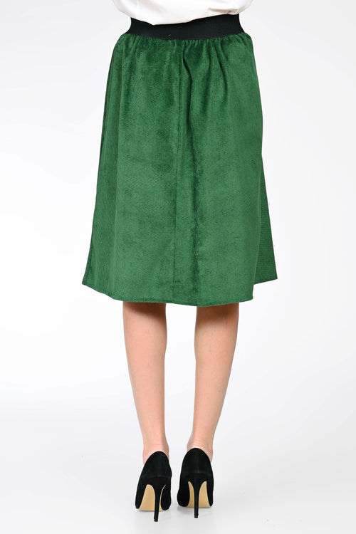 Fustă midi din raiat cu buzunare – Clara Natalee