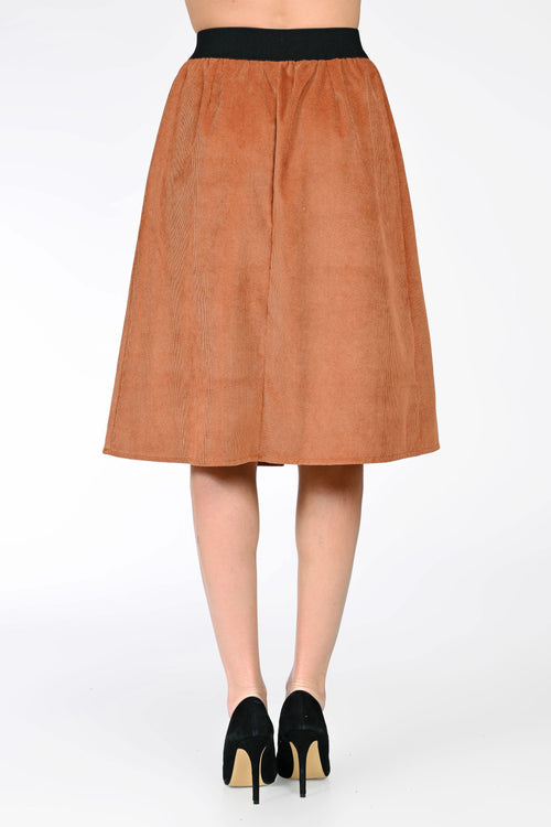 Fustă midi din raiat cu buzunare – Daria Natalee