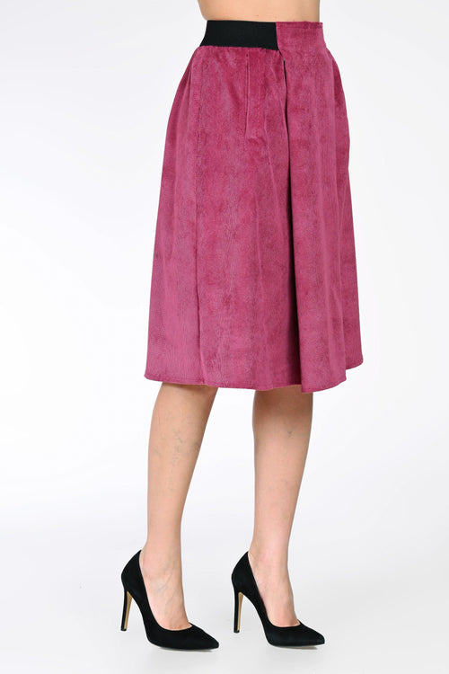 Fustă midi din raiat cu buzunare – Irina Natalee