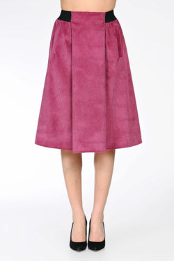 Fustă midi din raiat cu buzunare – Irina Natalee