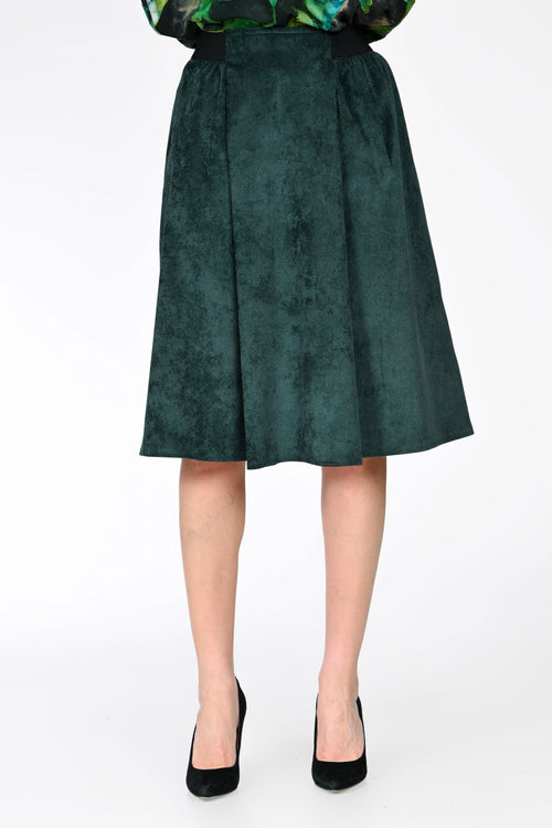 Fustă midi verde dama Bianca Natalee