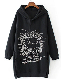 Hanorac negru Serena Natalee Fashion