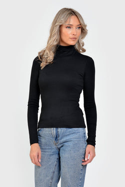 Natalee Fashion Bluză Helanca dama casual negru Amber