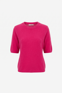 Pulover damă fucsia cu mâneci până la cot Larisa