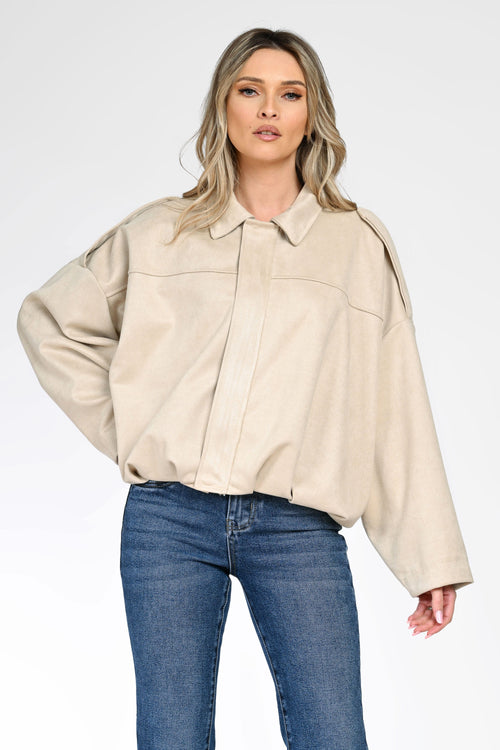 Jachetă damă bej Talia Natalee Fashion