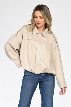 Jachetă damă bej Talia Natalee Fashion