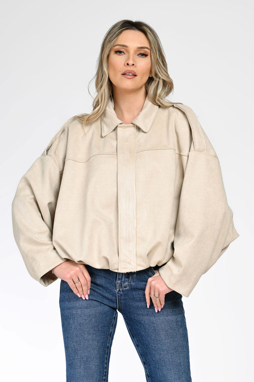 Jachetă damă bej Talia Natalee Fashion