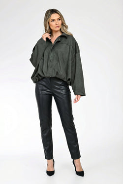 Jachetă damă olive,Violeta Natalee