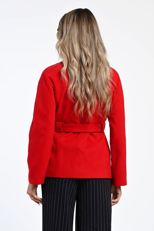 Jachetă rosie elegantă Selena Natalee