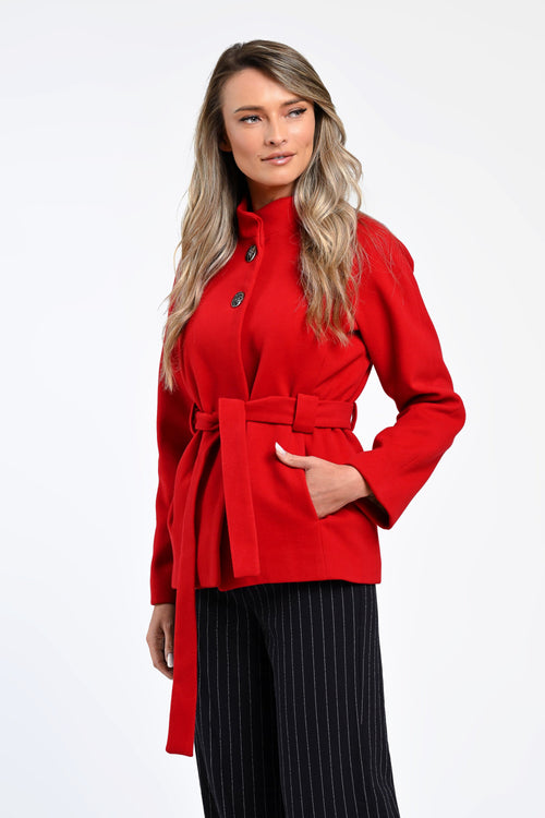 Jachetă rosie elegantă Selena Natalee