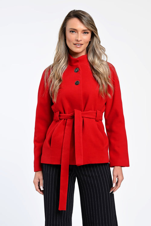 Jachetă rosie elegantă Selena Natalee