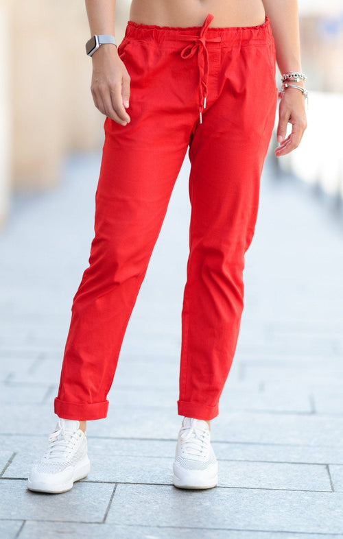Natalee Fashion Pantaloni Pantalon casual rosu Sara