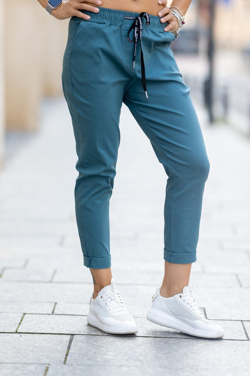 Natalee Fashion Pantaloni Pantalon casual turquoise Simina
