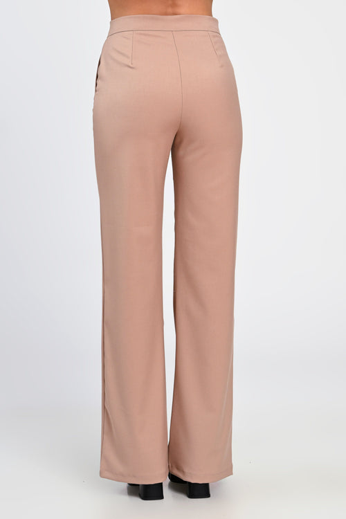 Pantaloni damă bej Mara Natalee
