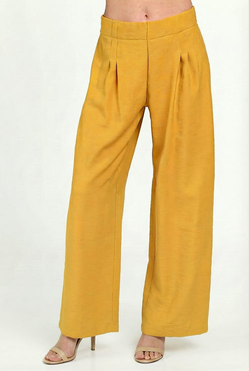 Pantaloni damă galben muștar Alessia Natalee Fashion