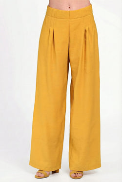 Pantaloni damă galben muștar Alessia Natalee Fashion