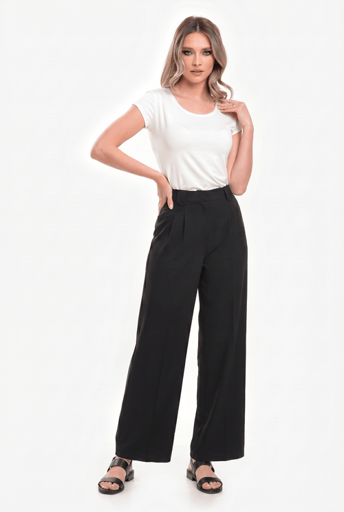 Pantaloni damă negri Alessia Natalee