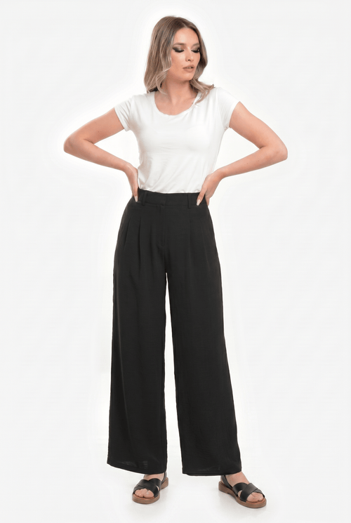Pantaloni damă negri Alessia Natalee