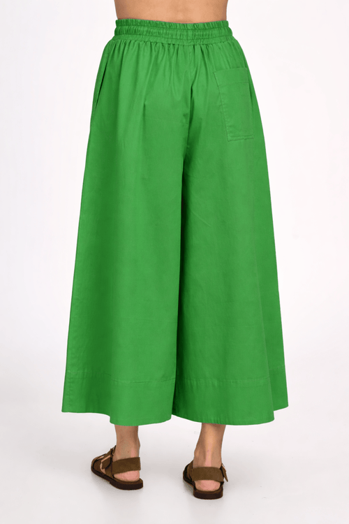 Pantaloni Eranthe tip culotte verde intens Eranthe