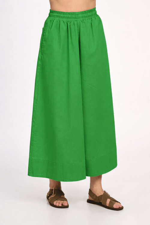 Pantaloni Eranthe tip culotte verde intens Eranthe