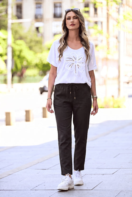 Pantaloni negri Amalia Natalee Fashion